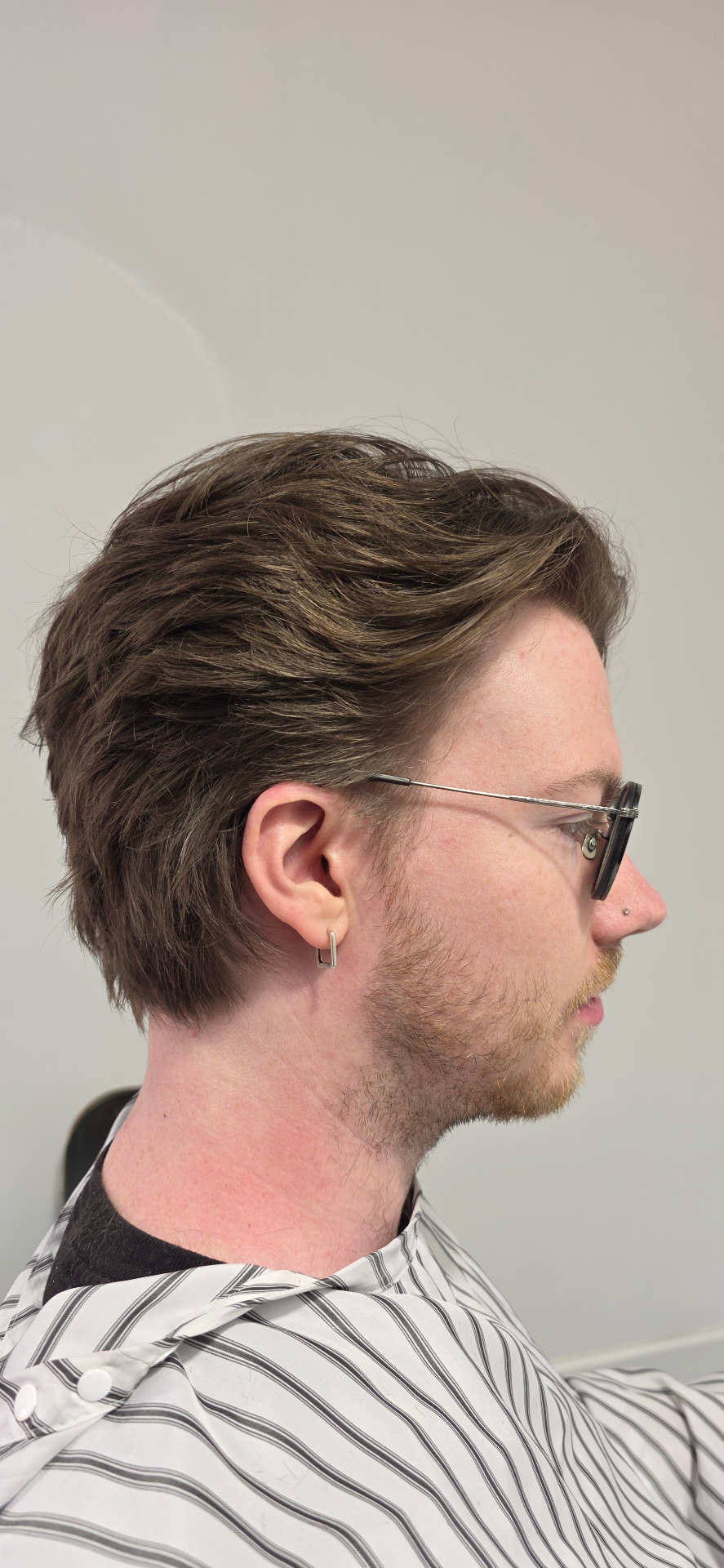 The Flow. — Scissor cut haircut at Subtraction Barbershop, Mission District SF