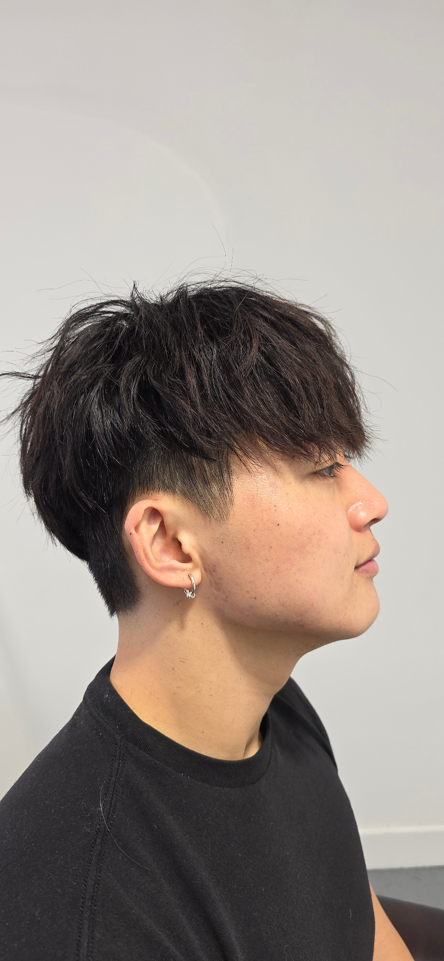 Korean 2 block hairstyle — Styled cut haircut at Subtraction Barbershop, Mission District SF
